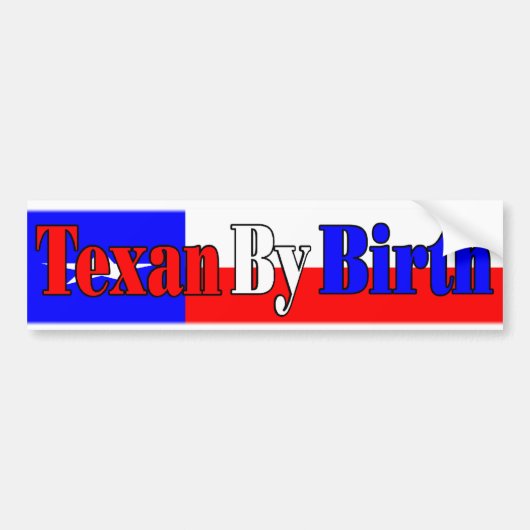 Texas trots bumpersticker (Voorkant)