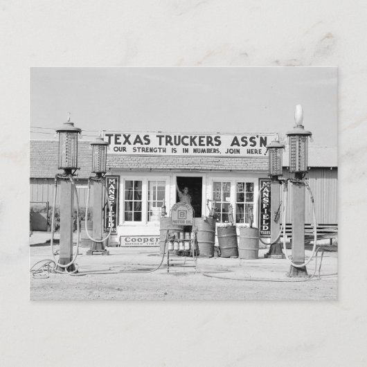 Texas Truck Stop, 1939 Briefkaart (Voorkant)