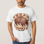 Texas Turkey Armadillo T-shirt (Voorkant)