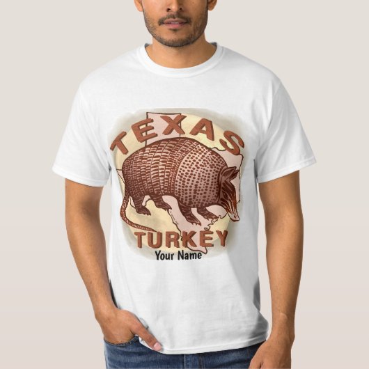 Texas Turkey Armadillo T-shirt (Voorkant)