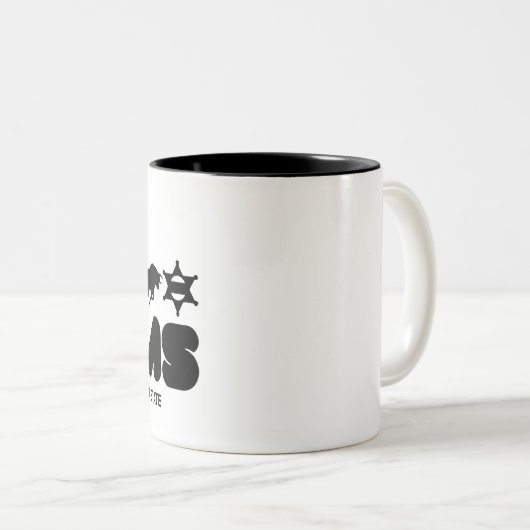 Texas Tweekleurige Koffiemok (Voorkant rechts)