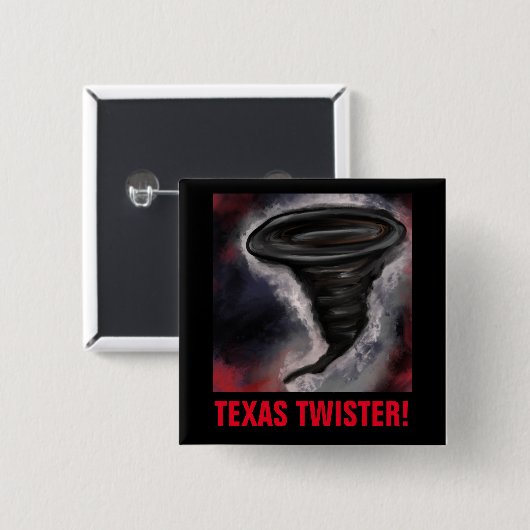 TEXAS TWISTER VIERKANTE BUTTON 5,1 CM (Voorkant /achterkant)