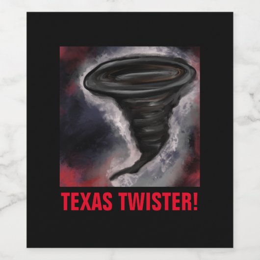 TEXAS TWISTER WIJN ETIKET (Enkel label)