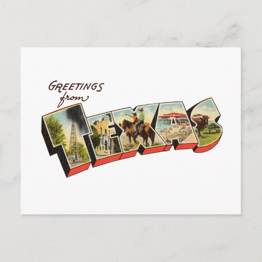 Texas TX Briefkaart (Voorkant)