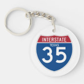 Texas TX I-35 Interstate Highway Shield - Sleutelhanger (Voorkant)