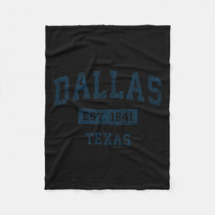 Texas TX  Sport Design Navy Print Fleece Deken
