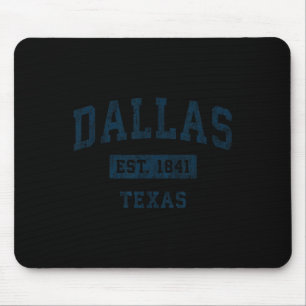 Texas TX Sport Design Navy Print Muismat
