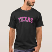 Texas Tx  Sport Roze T-shirt (Voorkant)