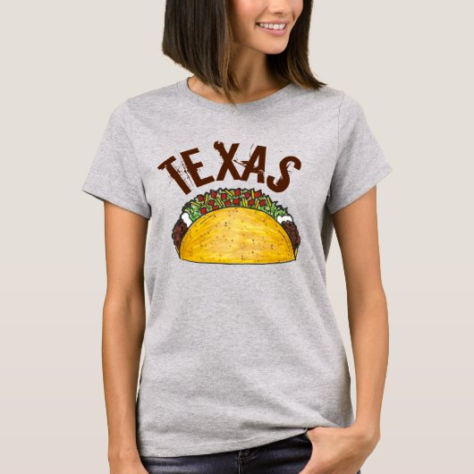Texas TX Taco Mexican Food Foodie Tacos Texan T-shirt (Voorkant)