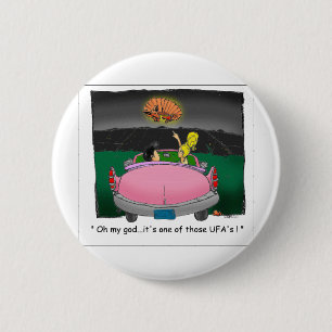 Texas UFO? Funny T - shirts, Gifts & Collectibles Ronde Button 5,7 Cm