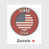 Texas United States of America Sticker (Vel)