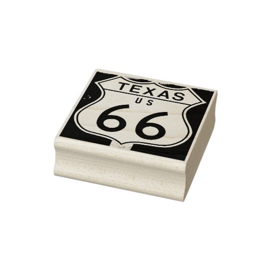 Texas US route 66 teken rubberen stempel (Stempel)
