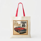 Texas US Route 80 - De Dixie Overland Tote Bag (Voorkant)