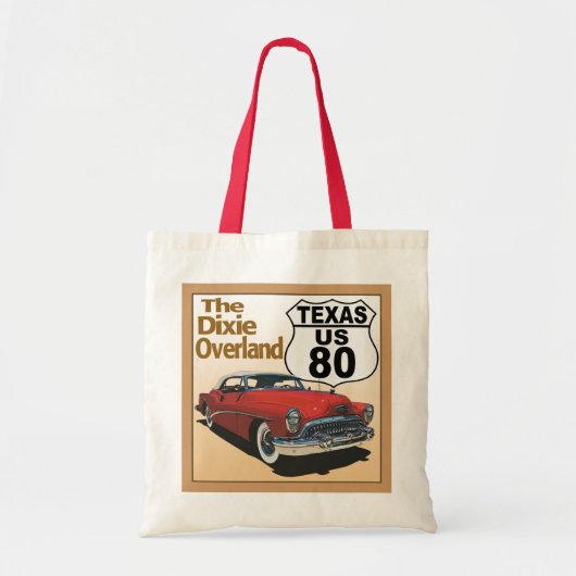 Texas US Route 80 - De Dixie Overland Tote Bag (Voorkant)