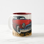 Texas US Route 80 - De Dixie Overland Tweekleurige Koffiemok (Voorkant links)