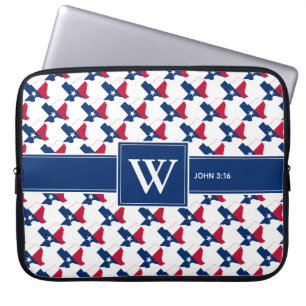 TEXAS USA Christelijk Scriptmonogram laptop Laptop Sleeve