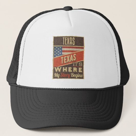 Texas USA Flag Trucker Pet (Voorkant)
