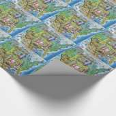 Texas USA Map Cadeaupapier (Hoek)