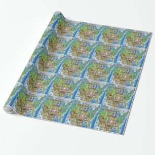 Texas USA Map Cadeaupapier