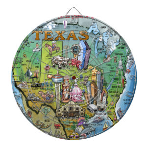 Texas USA Map Dartbord