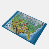 Texas USA Map Deurmat (Schuin)