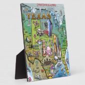 Texas USA Map Fotoplaat (Zijkant)