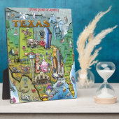 Texas USA Map Fotoplaat (Zijkant)