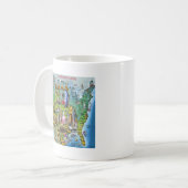 Texas USA Map Koffiemok (Voorkant links)