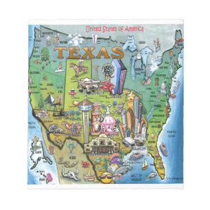 Texas USA Map Notitieblok