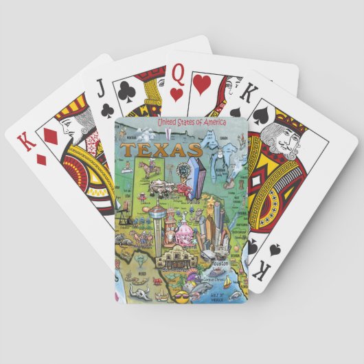 Texas USA Map Pokerkaarten (Achterkant)
