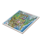 Texas USA Map Tegeltje (Zijkant)