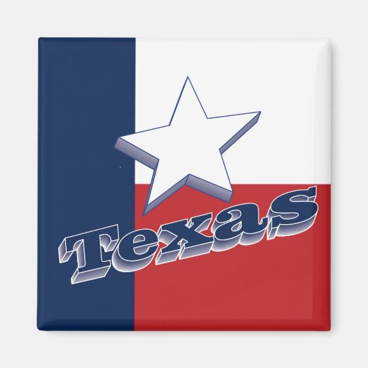 Texas USA State Travel Souvenir Koelkast Magneet (Voorkant)