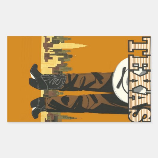 Texas USA Vintage Reizen stickers (Voorkant)