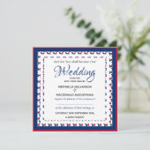 TEXAS USA VLAG Custom Patriotic Square Wedding Kaart (Staand voorkant)