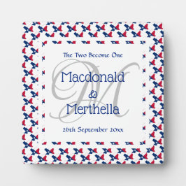 TEXAS USA Wedding Keepomwille Gift Custom Monogram Fotoplaat