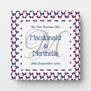 TEXAS USA Wedding Keepomwille Gift Custom Monogram Fotoplaat