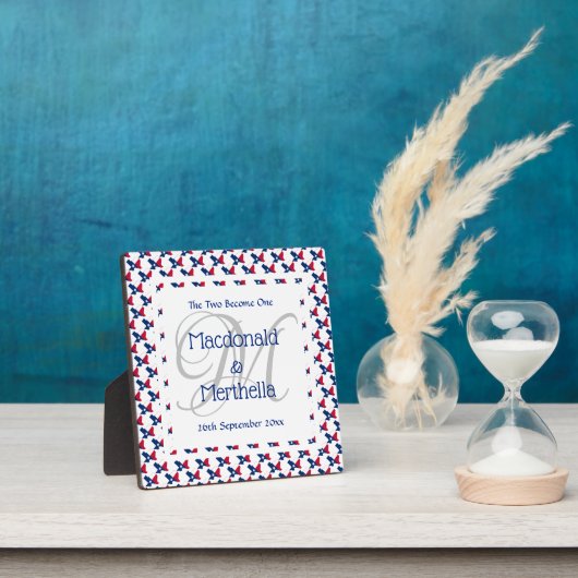 TEXAS USA Wedding Keepomwille Gift Custom Monogram Fotoplaat (Insitu)