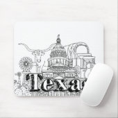 Texas Vakantie Kunst Tekenen Vakantie Kunst Reizen Muismat (Met muis)