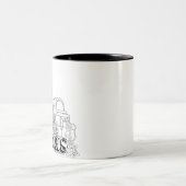 Texas Vakantie Kunst Tekenen Vakantie Kunst Reizen Tweekleurige Koffiemok (Center)