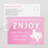 Texas Valentijnsdag Realtor Marketing Briefkaart (Voorkant / Achterkant)