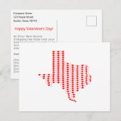 Texas ♥ Valentijnsdag Realtor Marketing Briefkaart (Voorkant / Achterkant)