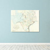 Texas van de Verenigde Staten van Amerika Canvas Afdruk (Insitu (Houten vloer))