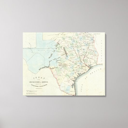 Texas van de Verenigde Staten van Amerika Canvas Afdruk (Voorkant)