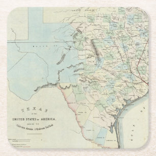 Texas van de Verenigde Staten van Amerika Kartonnen Onderzetters