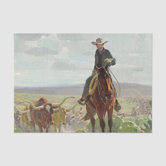 “Texas van vroeger” door W Herbert Dunton Tissuepapier (Voorkant)