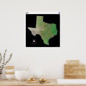 Texas vanuit de ruimte poster (Keuken)