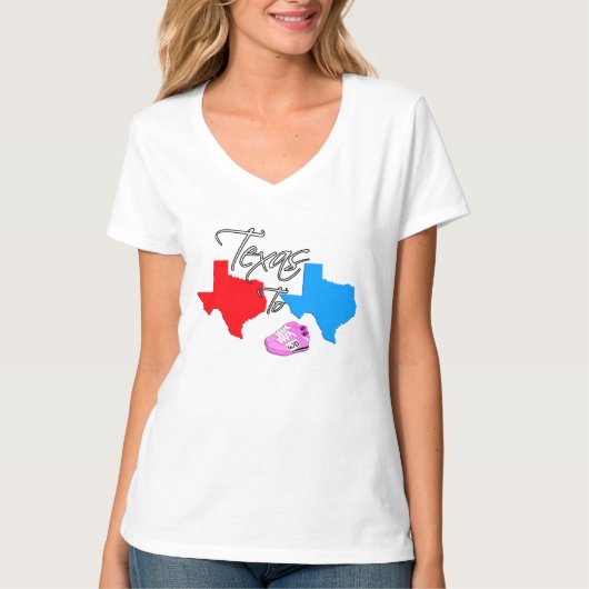 Texas veranderen van Red naar Blue State T-shirt (Voorkant)