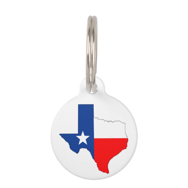 texas verenigde staten america map label shape huisdierpenning (Achterkant)