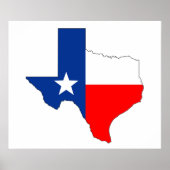 texas verenigde staten america map label shape poster (Voorkant)