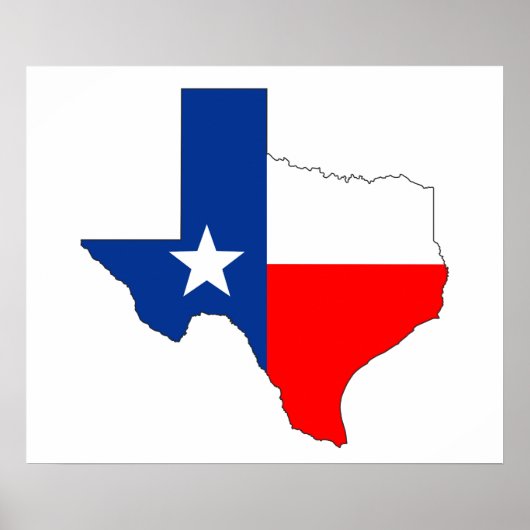 texas verenigde staten america map label shape poster (Voorkant)